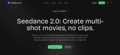 Seedance 2.0: Create Multi-shot Movies, No Clips. | The Controllable AI Video Generator